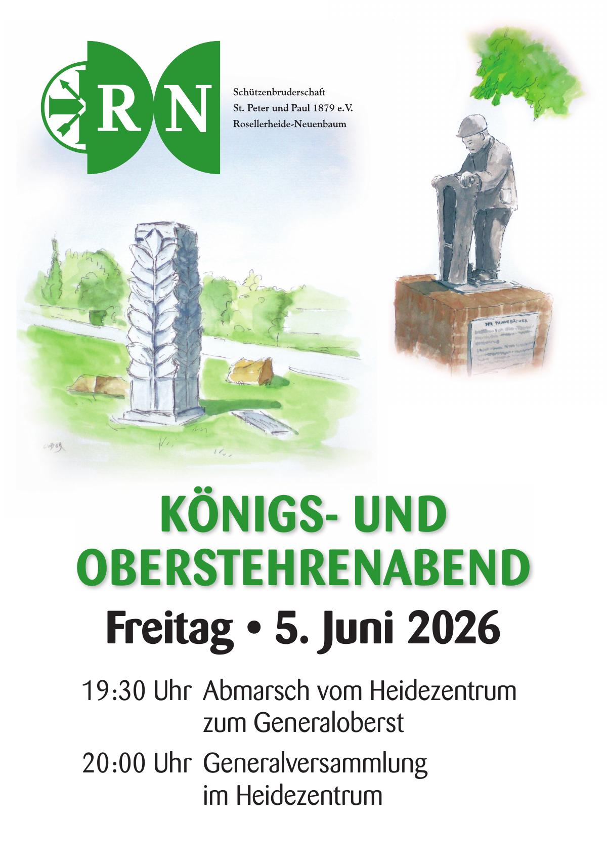Plakat Königs- und Oberstehrenabend 2026